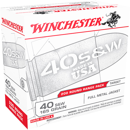 WIN USA 40SW 165GR FMJ 200/3 - Ammunition